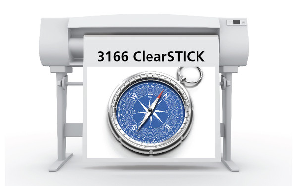 17。x 75英尺Sihl 3166 ClearSTICK™胶粘剂透明膜2毫升(1卷)