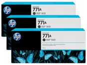 HP 771A 3包哑光黑色设计喷气墨盒