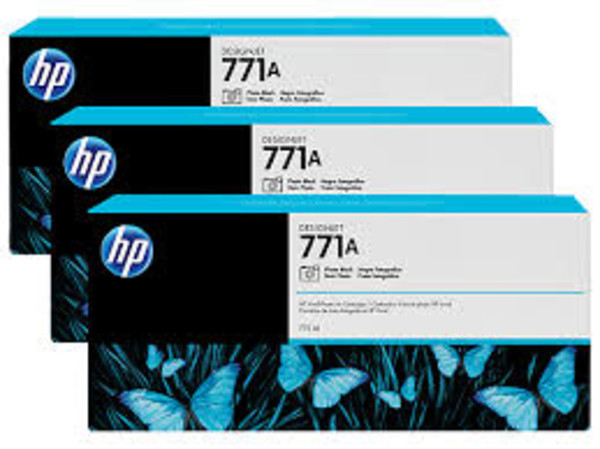 HP 771A 3包775毫升照片黑色Designjet墨盒