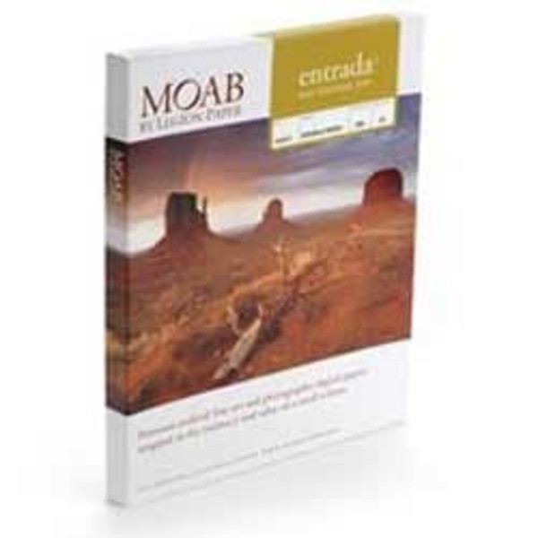 17。x22英寸。Moab Entrada Rag Natural 190 gsm(双面)(25张)